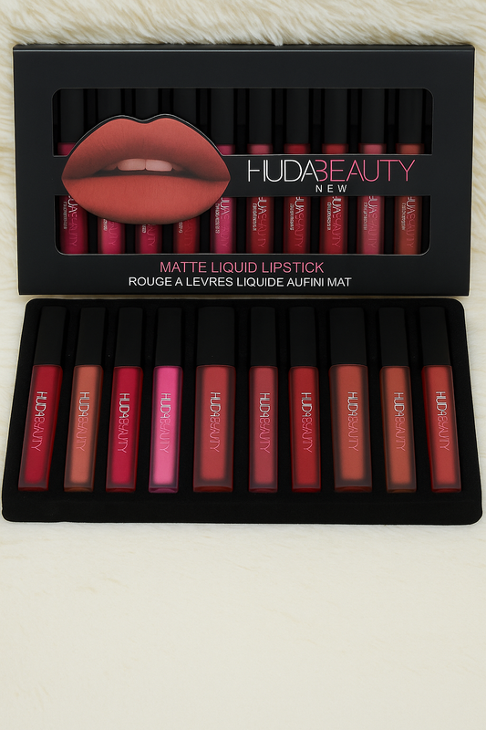 Huda Beauty matte Finishing Lipstick ( Pack of 12 )